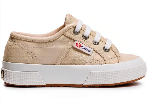 Superga 2750 Sneaker Junior Lamé Beige Iridescente Comfort e Stile-0