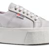 Superga wedge donna bianco modello S3115BW con zeppa 4 cm in nappa-6