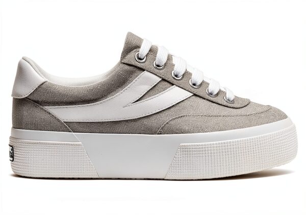 Superga 3740 Sneakers con tomaia in jersey lamè e suola alta, grigio e-0
