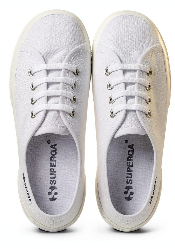 Superga Sneaker Bimbi Bianco 33-30 EU Logo Punta Arrotondata-3