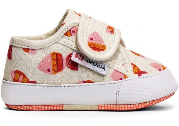 Superga Baby Strap Candy Fish Sneakers Bambini Bianco Avorio S8141SW-0