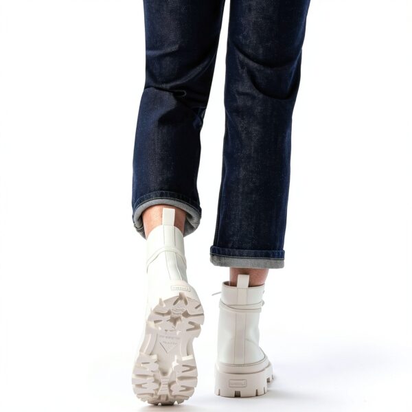 Superga Laced donna beige modello S5123YW suola chunky high top-5