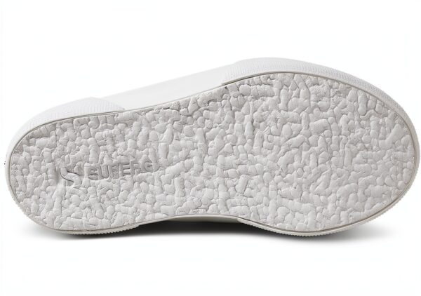 Superga 3740 Sneakers con tomaia in jersey lamè e suola alta, grigio e-4