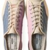 Superga Works Low Top Sneakers Denim Tinto in Filo Blu Rosa 37-46 EU-3