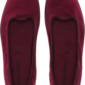 Superga Ballerine Donna 2441 Velvet Velluto – Nero e Bordeaux-1