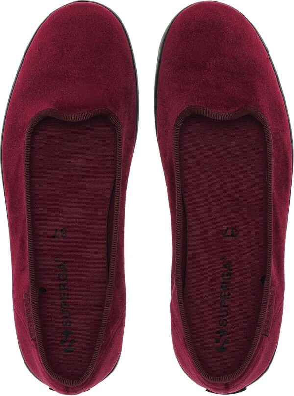 Superga Ballerine Donna 2441 Velvet Velluto – Nero e Bordeaux-1