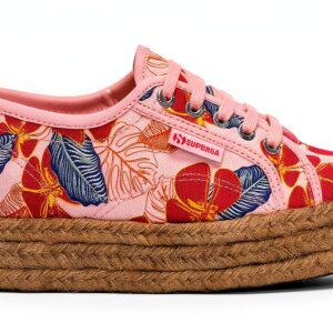 Superga Sneakers Donna Rosa 2730 Rope Hibiscus Flower Print Taglia 38-0