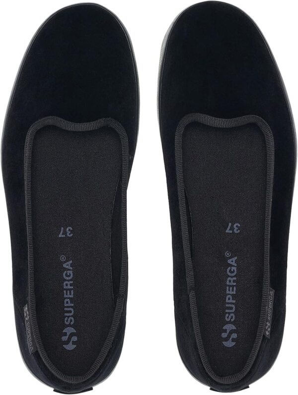 Superga Ballerine Donna 2441 Velvet Velluto – Nero e Bordeaux-3