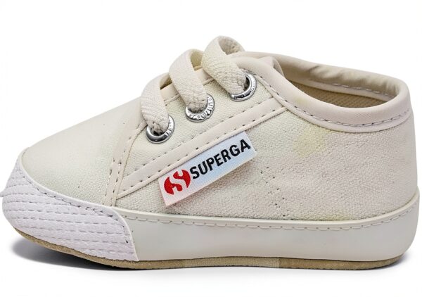 Scarpa Culla Superga Neonata White 17 Scarpine primi passi in cotone-0
