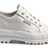 Superga Sneakers Uomo Donna Low Cut Nappa Bianco Modello 2555 Alpina-0