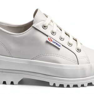 Superga Sneakers Uomo Donna Low Cut Nappa Bianco Modello 2555 Alpina-0