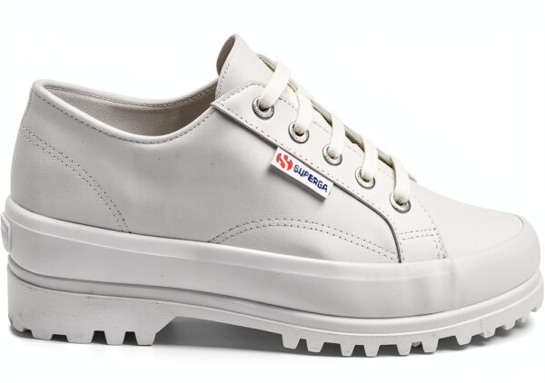 Superga Sneakers Uomo Donna Low Cut Nappa Bianco Modello 2555 Alpina-0