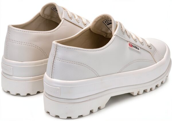 Superga Sneakers Uomo Donna Low Cut Nappa Bianco Modello 2555 Alpina-2