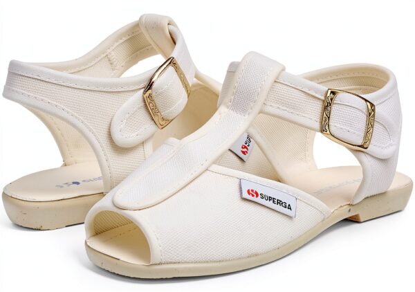 Superga Sandali Unisex 1200 Cotj – Tela Bianca 900, Taglie 18-26 EU-6