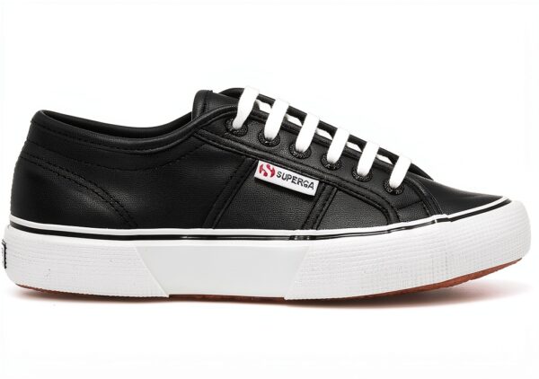 Superga 2490 Vegan Faux Leather Sneaker Unisex Adulto Bianco Nero-1