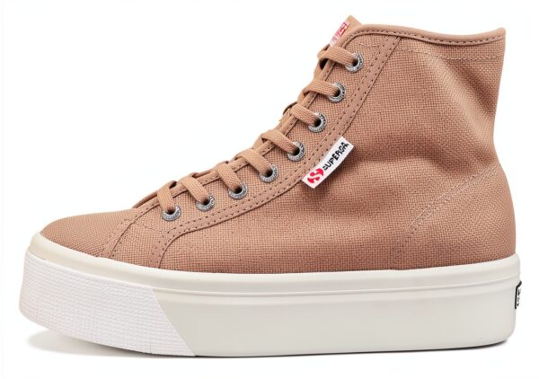 Superga Sneakers Donna Cotone Hi‑Top 2708 Grey/White-0