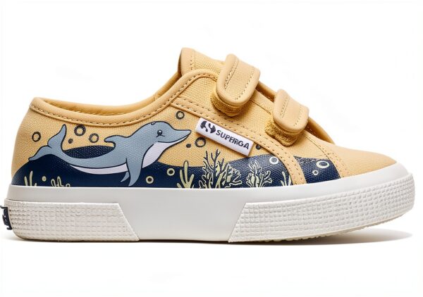 SUPERGA - Sneakers, Bambino/a, Cotone, Casual, 3750 Kids Straps Dolphin Print Leggera-0