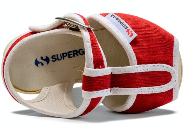 SUPERGA 1200 Cotj Sandali per Bambini in Tela e Gomma Navy/Jeans-4