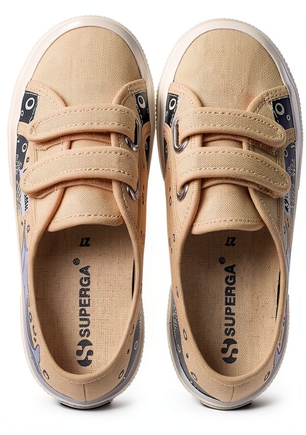 SUPERGA - Sneakers, Bambino/a, Cotone, Casual, 3750 Kids Straps Dolphin Print Leggera-3
