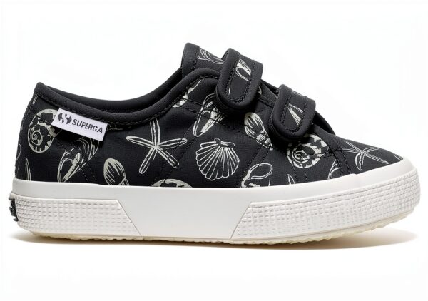 SUPERGA - Sneakers, Bambino/a, Cotone, Casual, 3750 Kids Straps Seashells Print Leggera-0