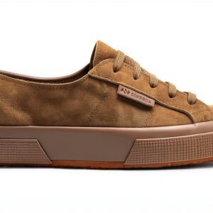 SUPERGA Sneakers in Pelle Scamosciata Marrone Modello 2750 Flesh Out-0