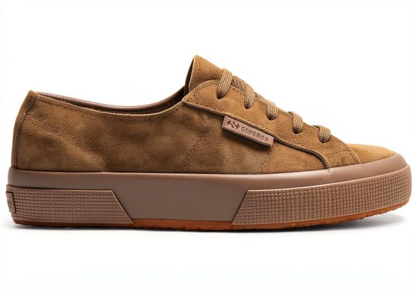 SUPERGA Sneakers in Pelle Scamosciata Marrone Modello 2750 Flesh Out-0