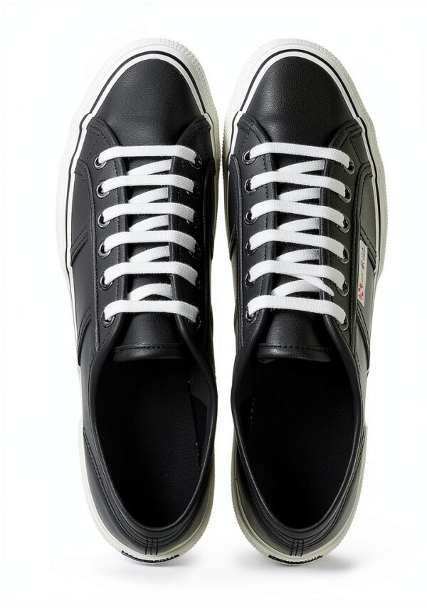 Superga 2490 Vegan Faux Leather Sneaker Unisex Adulto Bianco Nero-4