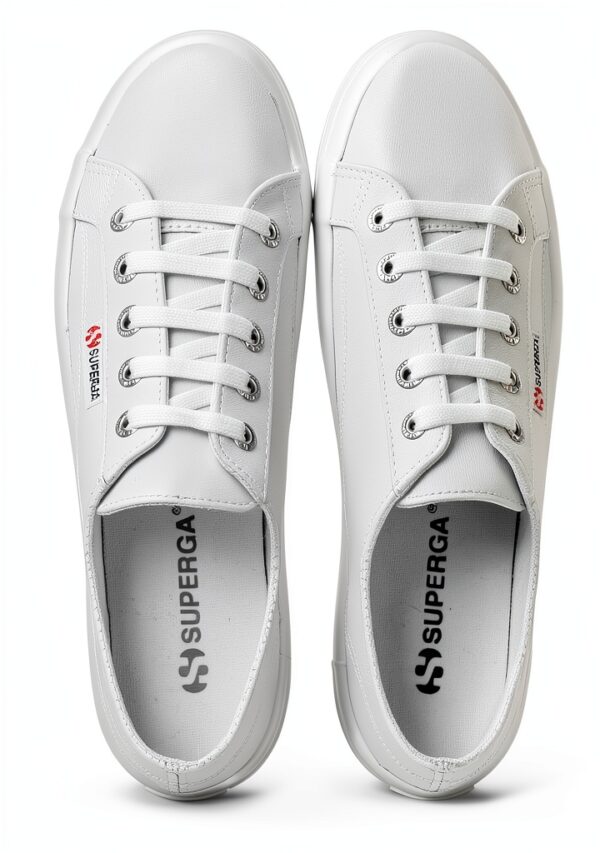 Superga Sneakers Uomo Donna Low Cut Nappa Bianco Modello 2555 Alpina-3
