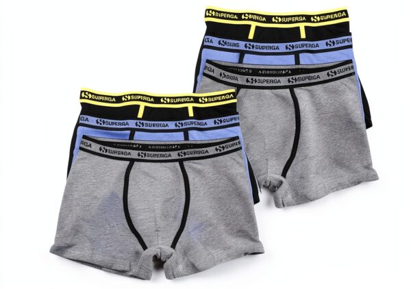 SUPERGA Boxer Uomo 6 pz assortiti in cotone elasticizzato Moda Egidio-0