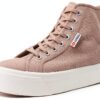 Superga Sneakers Donna Cotone Hi‑Top 2708 Grey/White-3