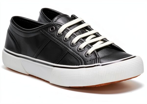 Superga 2490 Vegan Faux Leather Sneaker Unisex Adulto Bianco Nero-2