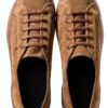 SUPERGA Sneakers in Pelle Scamosciata Marrone Modello 2750 Flesh Out-3
