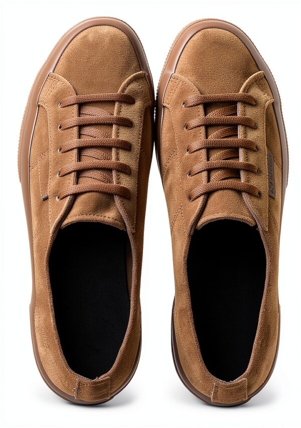 SUPERGA Sneakers in Pelle Scamosciata Marrone Modello 2750 Flesh Out-3