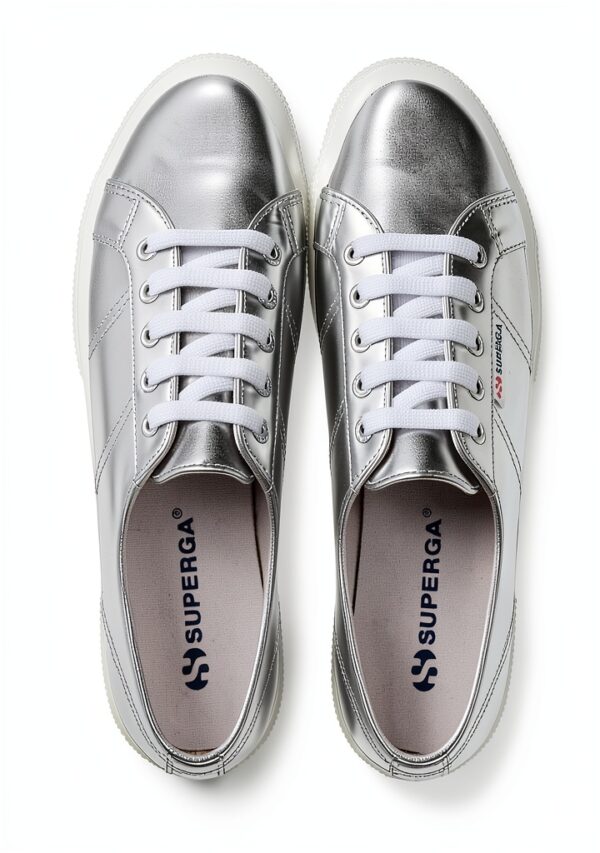 SUPERGA - Sneakers,Donna,Grigio,Sportive,Modello 2750 Mirror Synthetic Material,Numero: 37-3