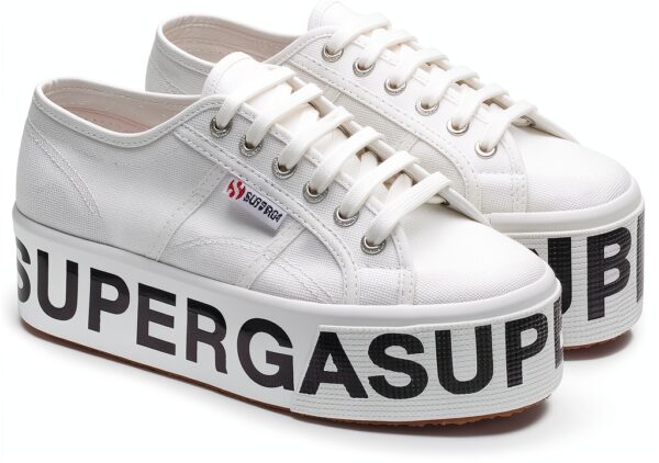 Superga Sneakers Donna Bianco Modello 2790 Platform Lettering Taglia-1
