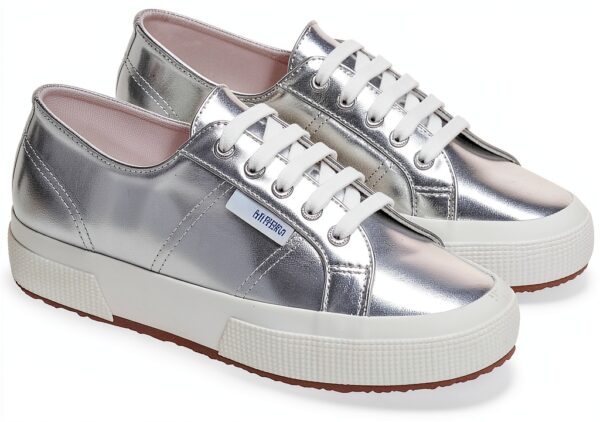SUPERGA - Sneakers,Donna,Grigio,Sportive,Modello 2750 Mirror Synthetic Material,Numero: 37-1