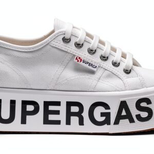 Superga Sneakers Donna Bianco Modello 2790 Platform Lettering Taglia-0